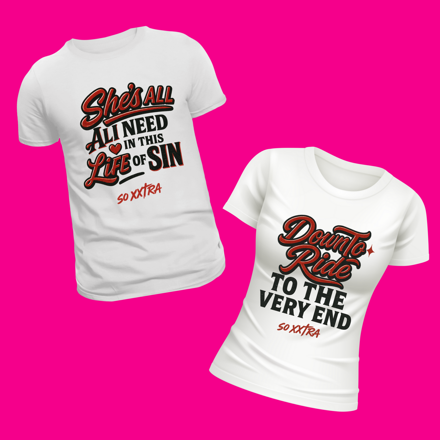 Life of Sin x Down to Ride Couple Tees